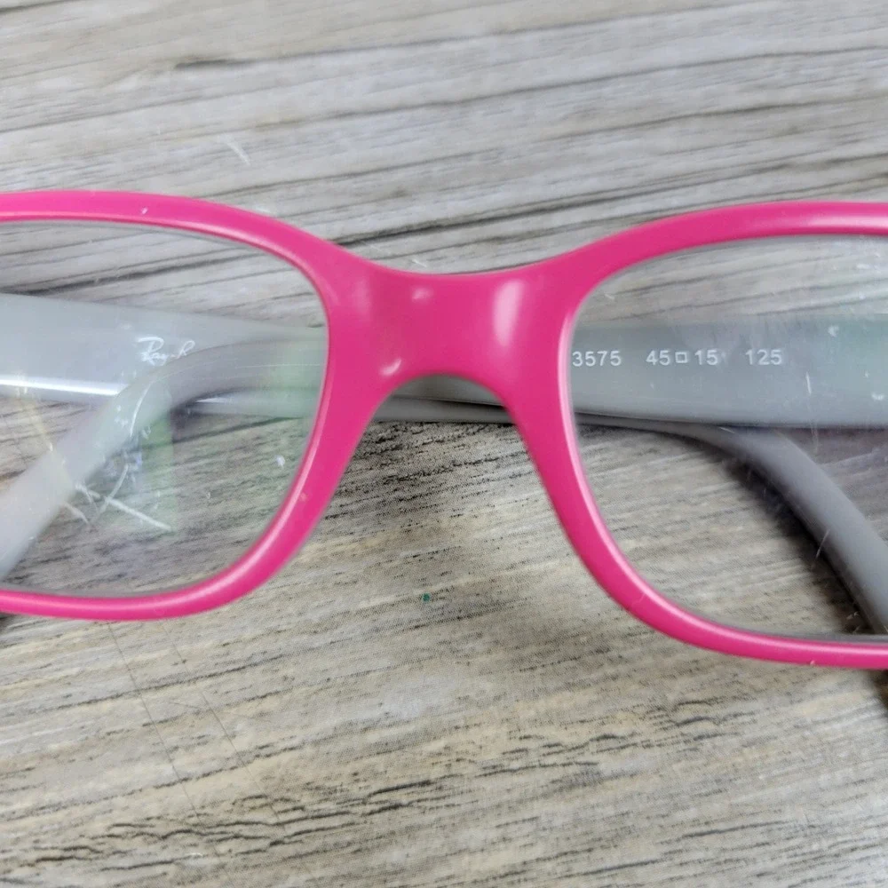 Ray-Ban Eyeglass‎ Frames RB 1527 3575 Pink Gray Rectangular Kids 45-15-125